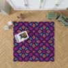 Purple Batik Folk Design Rug