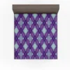 Purple Blue Argyle Pattern Fitted Sheet