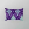 Purple Blue Argyle Pattern Pillow Case