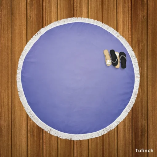 Purple Blue Color Round Beach Towel