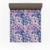 Purple Blue Watercolor Leopard Pattern Fitted Sheet