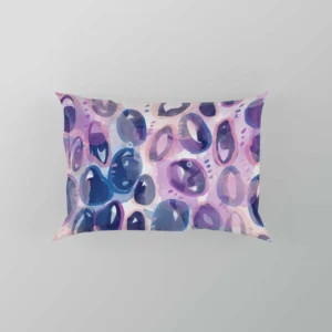 Purple Blue Watercolor Leopard Pattern Pillow Case