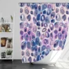 Purple Blue Watercolor Leopard Pattern Shower Curtain