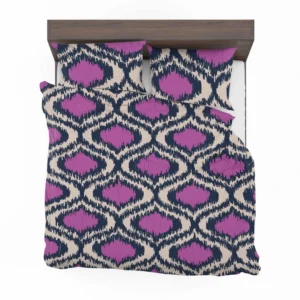 Purple Boho Ikat Design Bedding Set 2