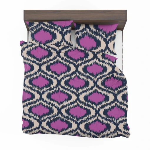 Purple Boho Ikat Design Bedding Set 2