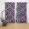 Purple Boho Ikat Design Curtain