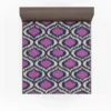 Purple Boho Ikat Design Fitted Sheet