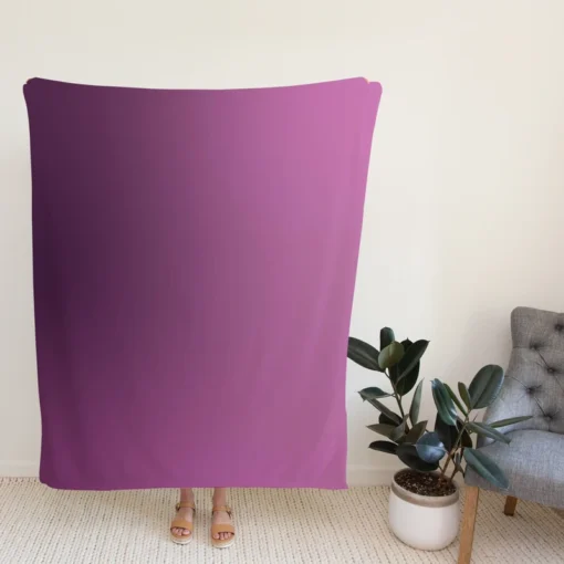 Purple Color Gradient Fleece Blanket