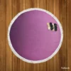 Purple Color Gradient Round Beach Towel