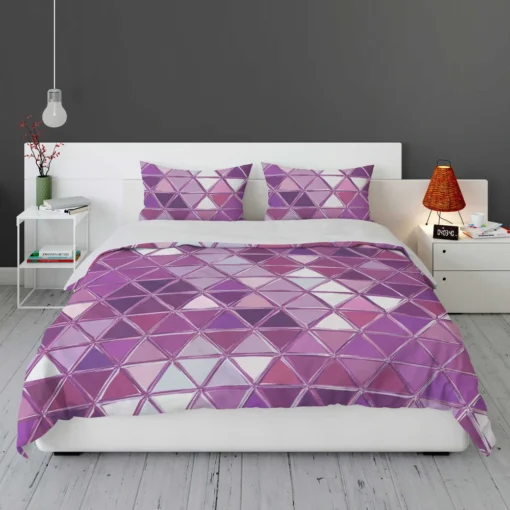 Purple Crystal Triangle Design Bedding Set 1