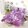 Purple Crystal Triangle Design Bedding Set