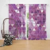 Purple Crystal Triangle Design Curtain