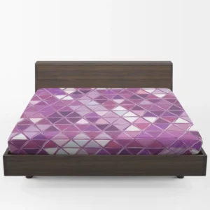 Purple Crystal Triangle Design Fitted Sheet 1