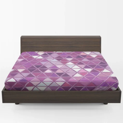 Purple Crystal Triangle Design Fitted Sheet 1