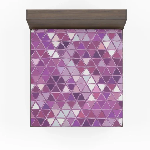 Purple Crystal Triangle Design Fitted Sheet