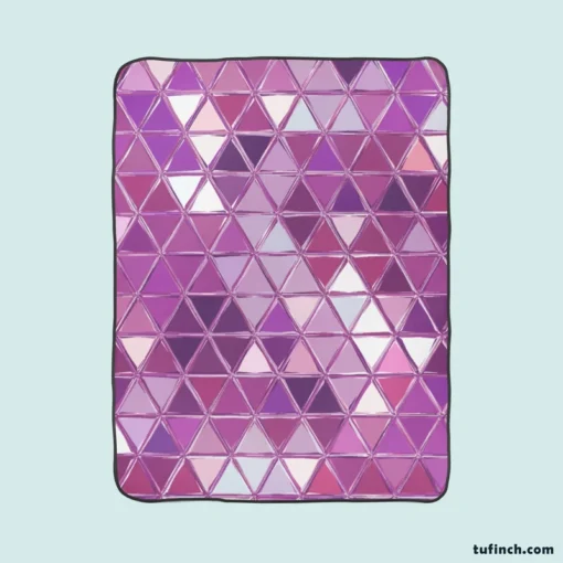 Purple Crystal Triangle Design Fleece Blanket 1