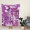 Purple Crystal Triangle Design Fleece Blanket