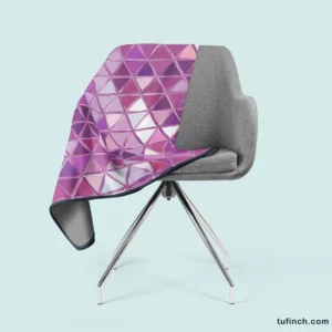 Purple Crystal Triangle Design Fleece Blanket 2