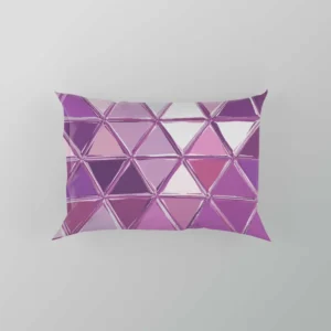 Purple Crystal Triangle Design Pillow Case