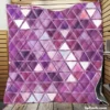 Purple Crystal Triangle Design Quilt Blanket