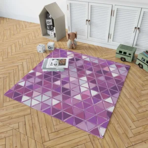 Purple Crystal Triangle Design Rug 1