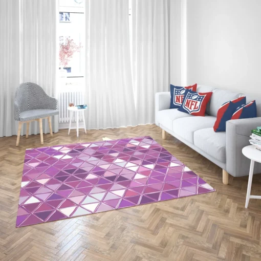 Purple Crystal Triangle Design Rug 2