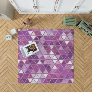 Purple Crystal Triangle Design Rug