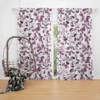 Purple Curly Vines Pattern Curtain