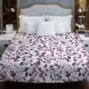 Purple Curly Vines Pattern Duvet Cover