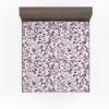 Purple Curly Vines Pattern Fitted Sheet