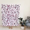 Purple Curly Vines Pattern Fleece Blanket