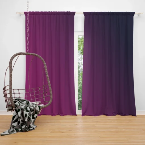 Purple Deep Blue Gradient Curtain