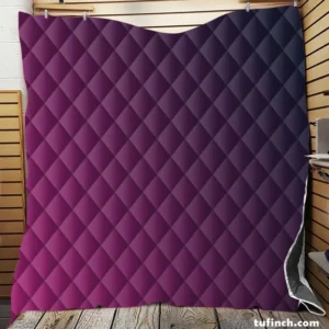 Purple Deep Blue Gradient Quilt Blanket