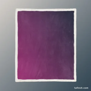 Purple Deep Blue Gradient Sherpa Fleece Blanket 1