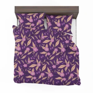 Purple Floral Pattern Bedding Set 2