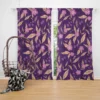 Purple Floral Pattern Curtain