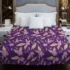 Purple Floral Pattern Duvet Cover