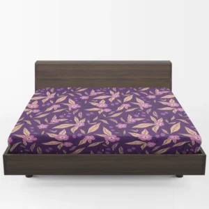 Purple Floral Pattern Fitted Sheet 1