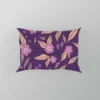 Purple Floral Pattern Pillow Case