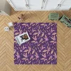 Purple Floral Pattern Rug