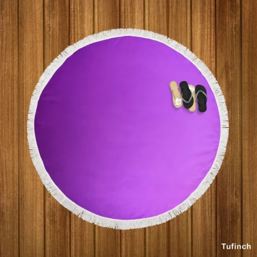 Purple Gradient Round Beach Towel