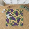 Purple Grapes Bunches And Leaves Rug