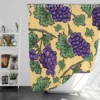 Purple Grapes Bunches And Leaves Shower Curtain