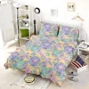 Purple Hand Drawn Floral Design Bedding Set