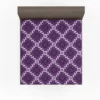 Purple Ikat In White Ikat Design Fitted Sheet