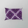 Purple Ikat In White Ikat Design Pillow Case