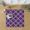 Purple Ikat In White Ikat Design Rug