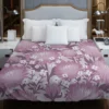 Purple Labyrinth Dahlia Flower Toile Duvet Cover