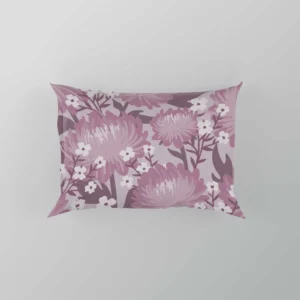 Purple Labyrinth Dahlia Flower Toile Pillow Case