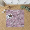 Purple Labyrinth Dahlia Flower Toile Rug